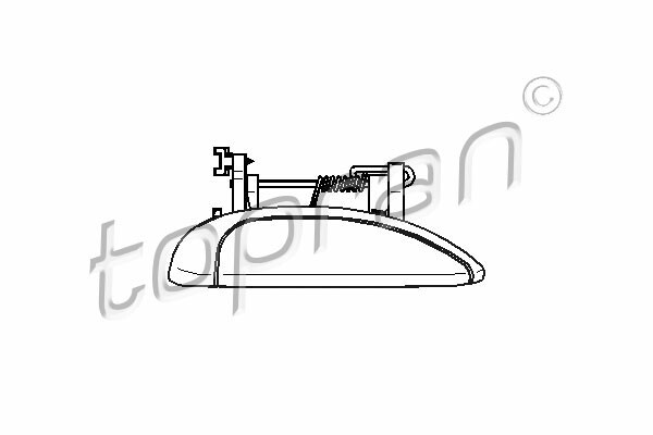 TOPRAN Türgriff Schwarz Hinten Rechts (700 559) für Renault Thalia I Dacia