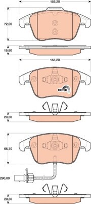 TRW Bremsbeläge Vorne (GDB1814) für Audi A5 A4 B8 Allroad |