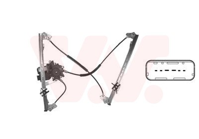 VAN WEZEL Fensterheber mit Elektromotor Vorne Links (4348267) für Renault