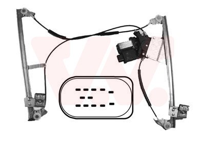 VAN Wezel | Fensterheber mit Elektromotor Vorne Links (5825263) für VW |