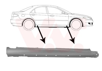 VAN WEZEL Einstiegblech Rechts (2754104) für MAZDA 6 | Türschweller, Schweller,