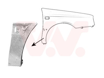 VAN WEZEL Kotflügel Vorne Rechts (5883156) für VW Golf III IV