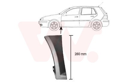 VAN WEZEL Kotflügel Unten (5888155) für VW Golf IV Bora