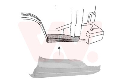 VAN WEZEL Einstiegblech Rechts (5870102) für VW Transporter T3 | Türschweller,