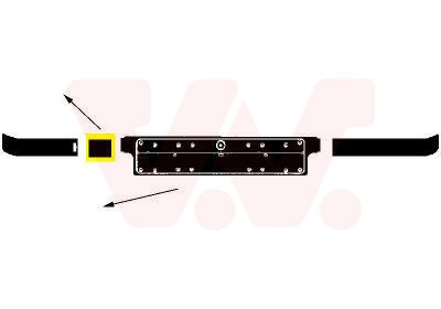 VAN WEZEL Klappe, Abschlepphaken ** Equipart Schwarz Vorne Rechts (0640489)