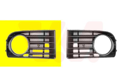 VAN WEZEL Stoßstangengitter Schwarz Vorne Rechts (5894594) für VW Golf V |
