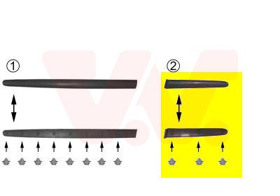 VAN WEZEL Zier-/Schutzleiste, Seitenwand Hinten Rechts (4028430) für Peugeot