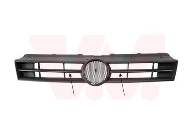 VAN WEZEL Kühlergrill Chrom/schwarz (5829518) für VW Polo V Van | Kühlergrill,