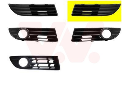 VAN WEZEL Stoßstangengitter Vorne Links (5828591) für VW Polo IV | Grill,