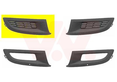 VAN WEZEL Stoßstangengitter Vorne Rechts (5829592) für VW Polo Van V | Grill,