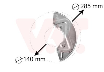 VAN WEZEL Ankerblech Ø 256 mm Vorne Rechts (5826371) für VW Jetta II Caddy III