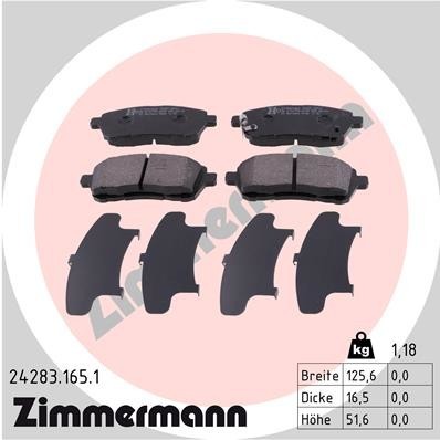 ZIMMERMANN Bremsbeläge Vorne (24283.165.1) für Ford Fiesta VI für Suzuki Baleno