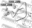 FEBEST Umlenk-/Fhrungsrolle, Keilrippenriemen, Art.-Nr. 1088-J300