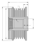 HELLA Generatorfreilauf, Art.-Nr. 9XU 358 038-391